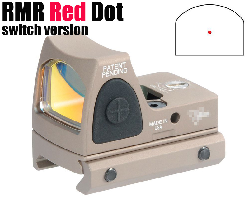 Tactical RMR Red Dot Reflex Sight Adjustable (LED) 3.25 MOA Red Dot with Side Button Control Dark Earth
Tactical RMR Red Dot Reflex Sight Adjustable (LED) 3.25 MOA Red Dot with Side Button Control Dark Earth