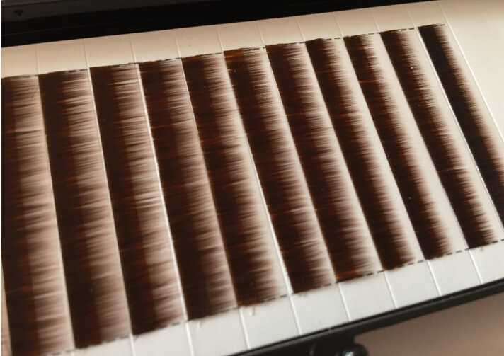 New Arrival Eyebrow Extension Faux Mink Hair Professional Makeup Tools 1Pc/lot Mix Length 5/6/7mm 0.10/0.15 Dark&Brown Color