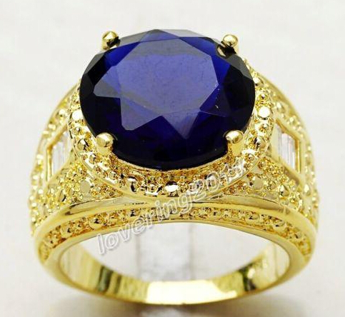 Wholesale Fine Free shipping Fashion jewelry Size 9/10/11 Men's 18K Yellow Gold Filled Huge 15ct Sapphire Diamonique Ring with box
Wholesale Fine Free shipping Fashion jewelry Size 9/10/11 Men's 18K Yellow Gold Filled Huge 15ct Sapphire Diamonique Ring with box