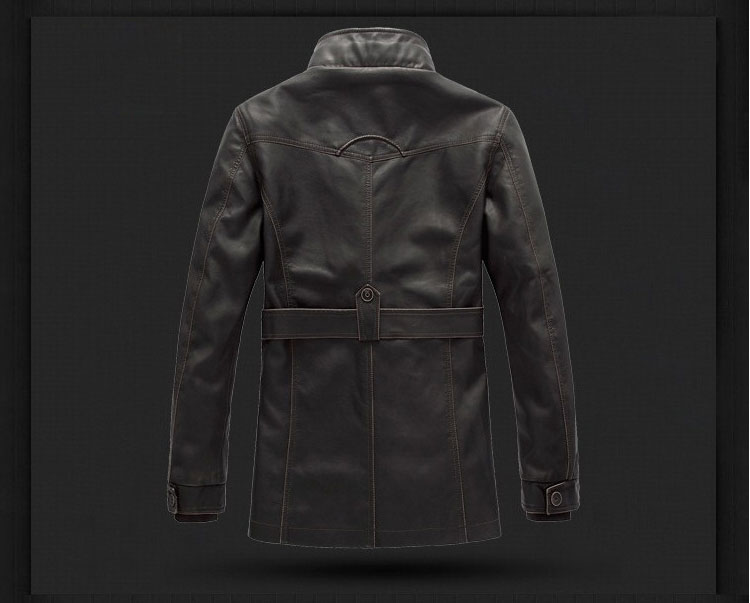 New 2016 men clothing Pu Leather jacket Winter coat motorcycle leather jackets cultivate one's morality trench coat high quality
