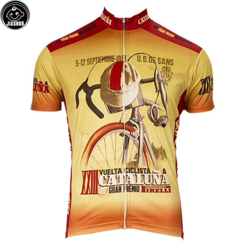 Classical Retro Mountain Road RACE Team GOLD Pro Cycling Jersey / Shirts & Tops Clothing Breathable Customized JIASHUO, Black
Classical Retro Mountain Road RACE Team GOLD Pro Cycling Jersey / Shirts & Tops Clothing Breathable Customized JIASHUO, Black