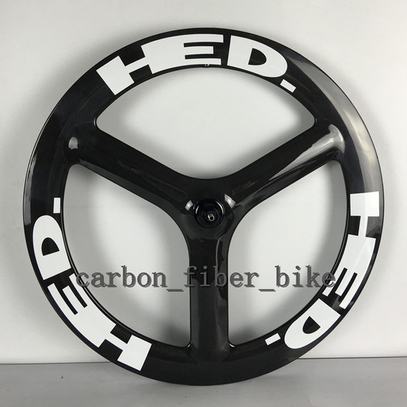 

T700c road bicycle Rear wheel 65mm tri spokes wheelset 700C 3 spoke Clincher Carbon Wheels Free Shipping