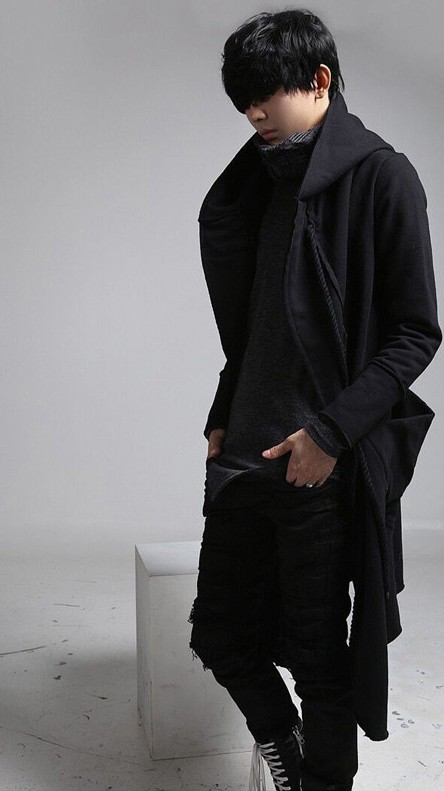 New fashion long trench coat men hip hop black long coat hoodie jacket mens casual wool overcoat hooded manteau homme cappotto