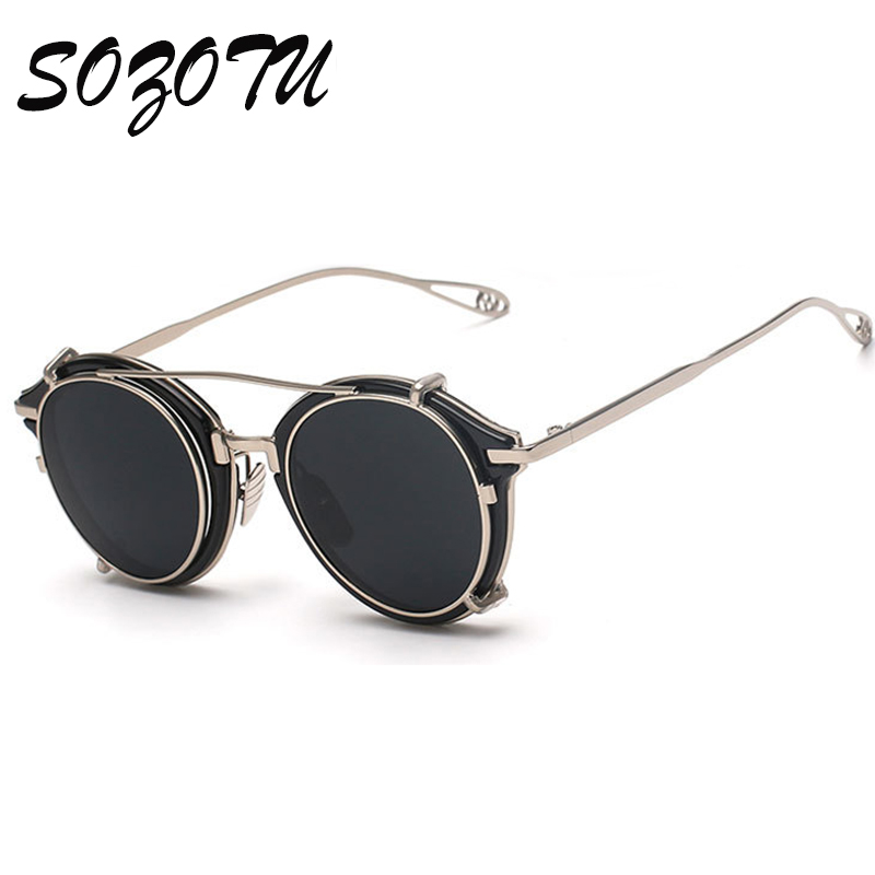 Wholesale- 2016 Fashion Steampunk Goggles Round Sunglasses Women Men Vintage Sun Glasses Ladies For Female Male Oculos YQ021, White;black
Wholesale- 2016 Fashion Steampunk Goggles Round Sunglasses Women Men Vintage Sun Glasses Ladies For Female Male Oculos YQ021, White;black