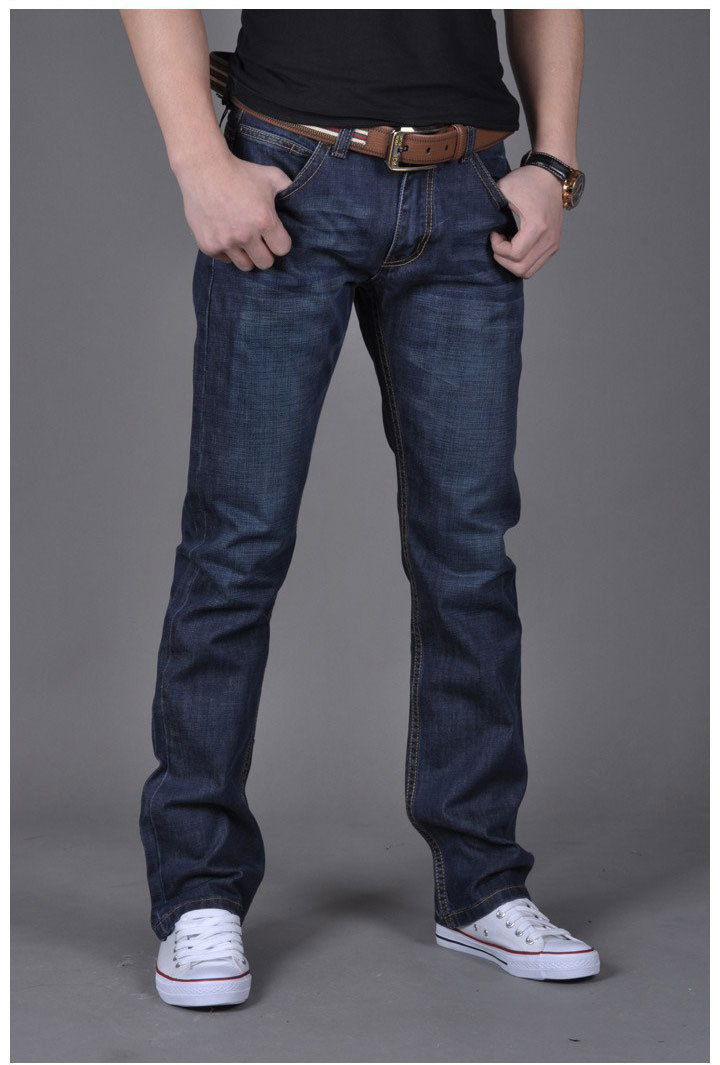 Wholesale-New Arrival Men Casual Straight Jeans High Quality Full Length men jeans fashion cotton comfortable denim jeans