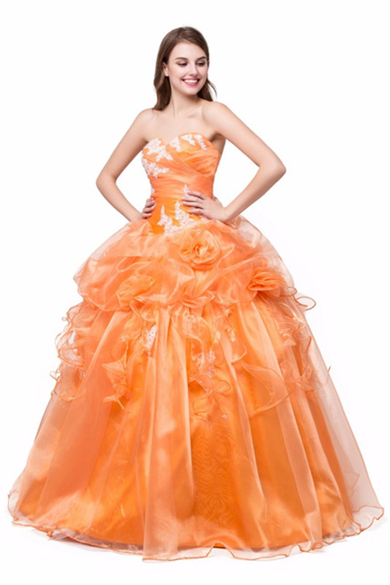 2017 Fashion Flowers Ball Gown Quinceanera Dresses with Appliques Organza Plus Size Sweet 16 Dress Vestido Debutante Gowns BQ49, Champagne
2017 Fashion Flowers Ball Gown Quinceanera Dresses with Appliques Organza Plus Size Sweet 16 Dress Vestido Debutante Gowns BQ49, Champagne