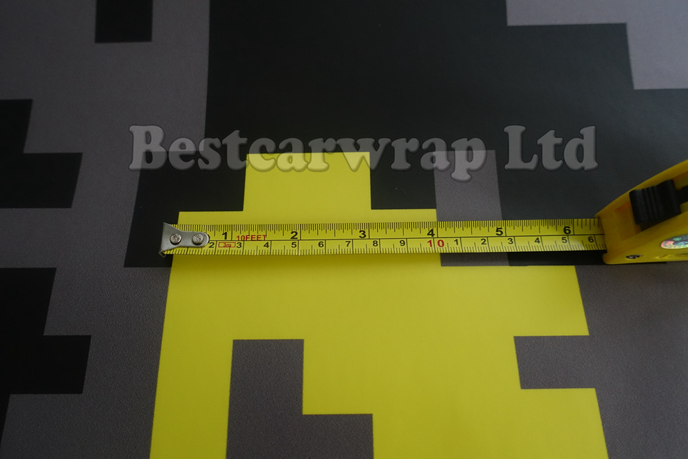 Yellow white Digital Tiger Camo Vinyl Car Wrap Styling With air bubble Free Pixel Camouflage Graphic Car Sticker Film 1.52x5m/10m/20m/ 30m