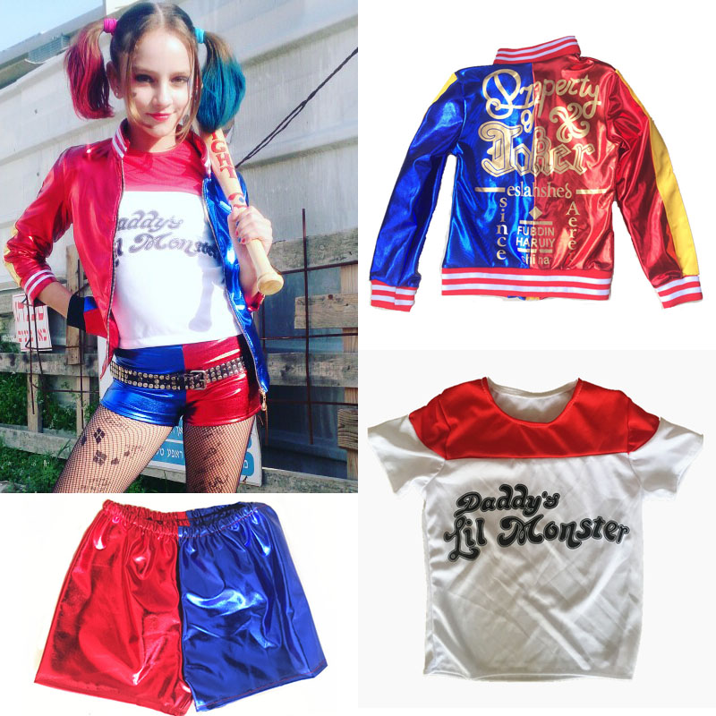 Kid's Suicide Squad Harley Quinn Cosplay Costume Outfit Full Set Halloween Children Christmas Gift Jacket, Red
Kid's Suicide Squad Harley Quinn Cosplay Costume Outfit Full Set Halloween Children Christmas Gift Jacket, Red