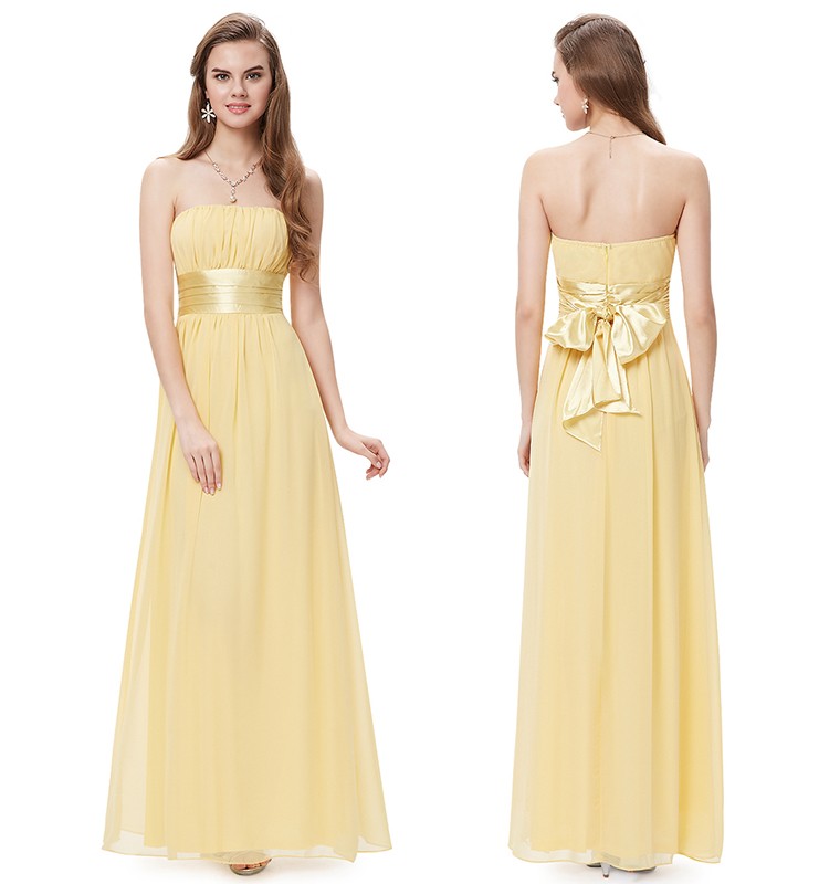 new stock sexy long chiffon formal prom dresses bow beads pleats floorlength evening bridemaid party gowns