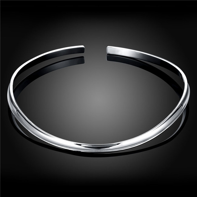 Brand new Smooth Collars plated sterling silver necklace STSN109,hot sale fashion 925 silver necklace factory direct sale free shipping