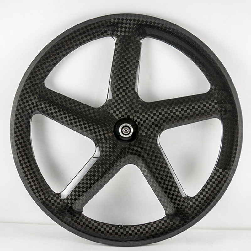 Factory Full Carbon 5 Spoke Track Bicycle Wheel 5 spoke wheelset fixed gear carbon five wheels 700C clincher
Factory Full Carbon 5 Spoke Track Bicycle Wheel 5 spoke wheelset fixed gear carbon five wheels 700C clincher