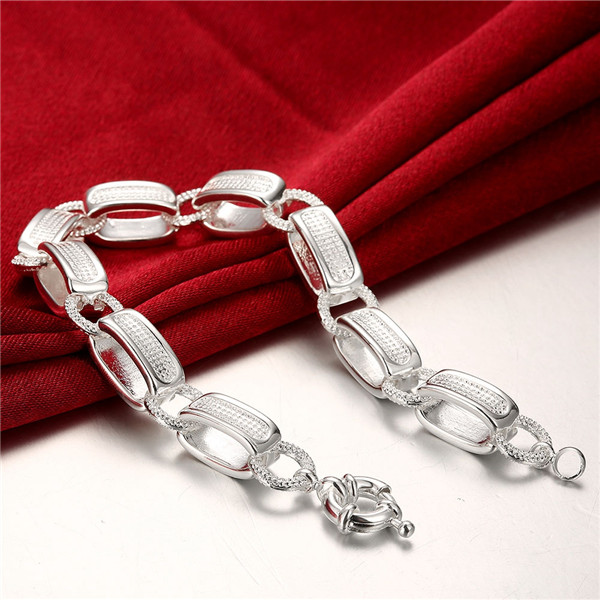 Hot sale christmas gift 925 silver Large buckle bracelet DFMCH416, Brand new fashion 925 sterling silver Chain link bracelets high grade