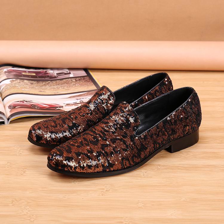 Personalized Trend Of Men Round Toe Loafer Shoes Fashion Slip On Glitter Leopard Pattern Flat Stage Shoes For Man Size 38-46, Brown
Personalized Trend Of Men Round Toe Loafer Shoes Fashion Slip On Glitter Leopard Pattern Flat Stage Shoes For Man Size 38-46, Brown