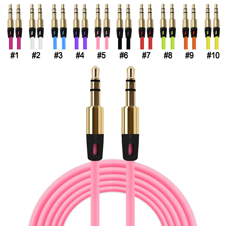 Car Audio AUX Extention Cable 3ft 1M wired Auxiliary Stereo 3.5mm metal Jack port Male Lead for portable Phone computer Speaker