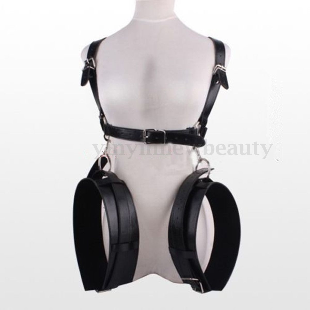 Hot Couple Restraints Handcuff Thigh & Wrist Fetish Bondage Toy Leather