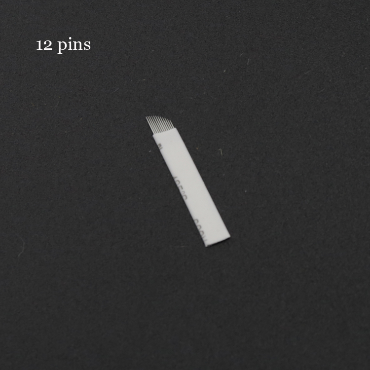 Hot sale 50 Pcs Microblading Needles 12 pins for Microblading Embroidery Pen Pernement Makeup Eyebrow Tattoo Supplies