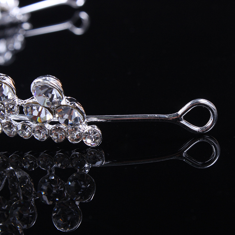 Hot Elegant New Stylish Pretty Silver Crystal Rhinestone Wedding Bridal Crown Tiara Hair Jewelry Women Party