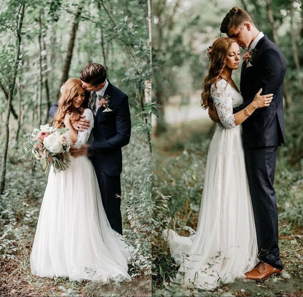 Boho Lace A Line Wedding Dresses Long Sleeves Modest Country V Neck Open Back Long Bohemian Bridal Gown Plus Size, White
Boho Lace A Line Wedding Dresses Long Sleeves Modest Country V Neck Open Back Long Bohemian Bridal Gown Plus Size, White