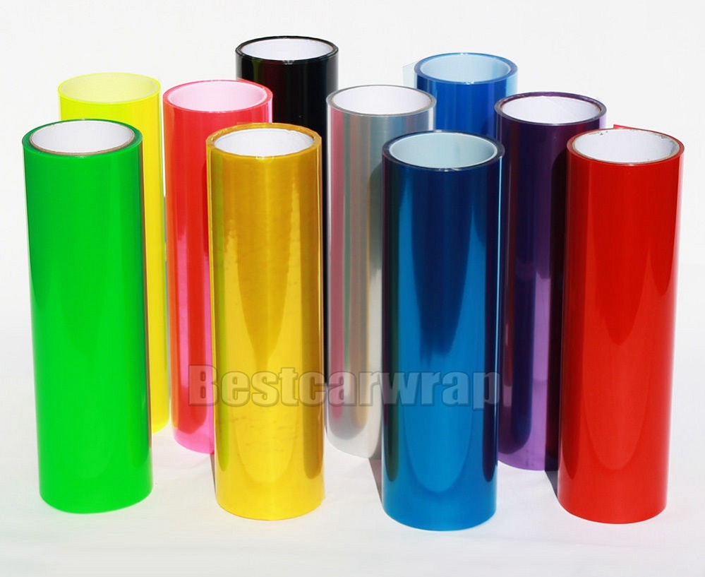 1 roll headlight tint film lamp Car Headlights tinting film light smoke matt / red / green / purple yellow etc.. 0.3x10m/Roll Free Shipping