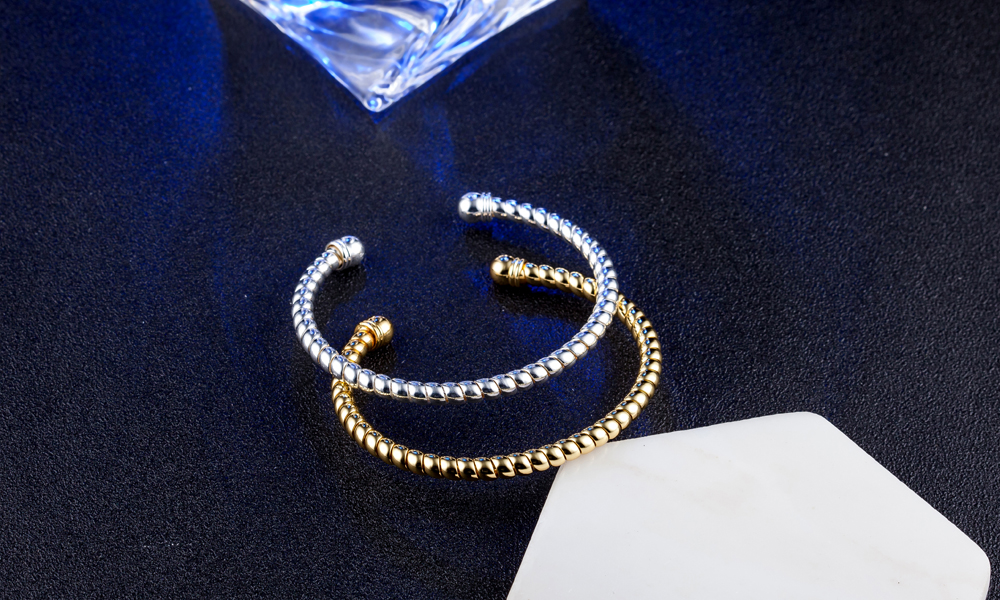 10pcs/lot hot gift factory price 925 silver charm bangle Personality caterpillar 18K gold bracelet fashion jewelry 1830