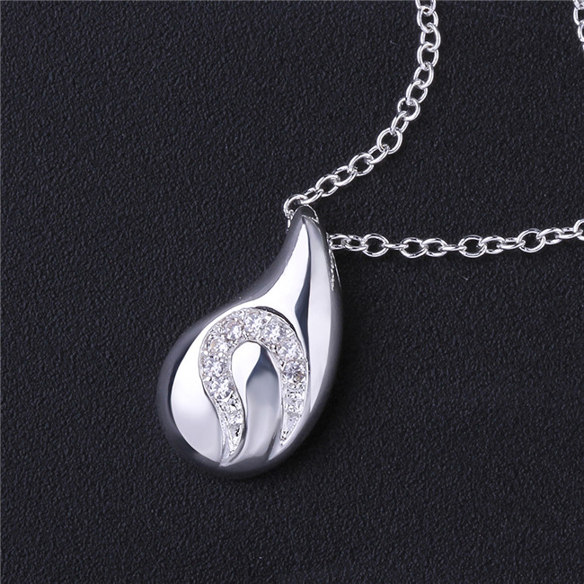 High grade horse's hoof Pendant Necklace white gemstone sterling silver necklace STSN684,fashion 925 silver necklace factory direct sale