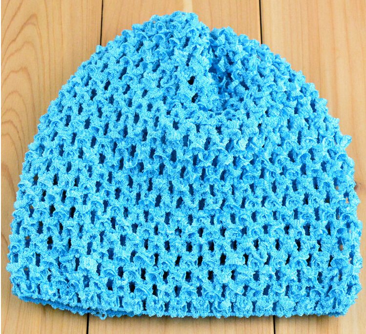50pcs Colorful Baby 6" Crochet Beanie Hats Infant Handmade Knit Waffle hat String Wheat Caps Newborn cap 21colors MZ9101