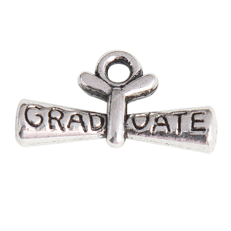 Anti-silver Plated Alloy Graduate Diploma Charms For Necklaces Bracelets Making 11*21mm Free Shipping AAC1191
Anti-silver Plated Alloy Graduate Diploma Charms For Necklaces Bracelets Making 11*21mm Free Shipping AAC1191