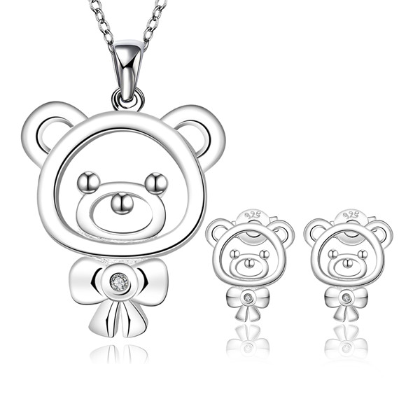 High grade 925 sterling silver Color square piece - Black jewelry sets DFMSS725B brand new Factory direct sale 925 silver necklace ring