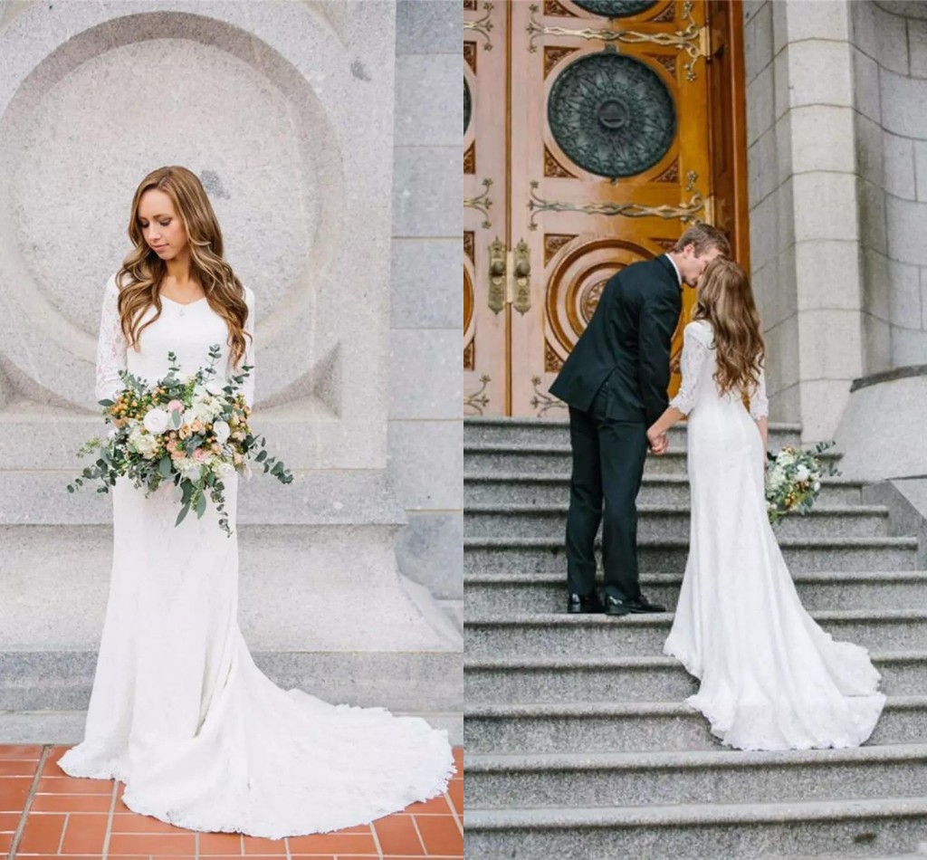 New Vintage Cheap Modest Wedding Dresses Simple Jewel Neck Lace Appliques Long Sleeves Sweep Train Bohemian Country Plus Size Bridal Gowns, White
New Vintage Cheap Modest Wedding Dresses Simple Jewel Neck Lace Appliques Long Sleeves Sweep Train Bohemian Country Plus Size Bridal Gowns, White