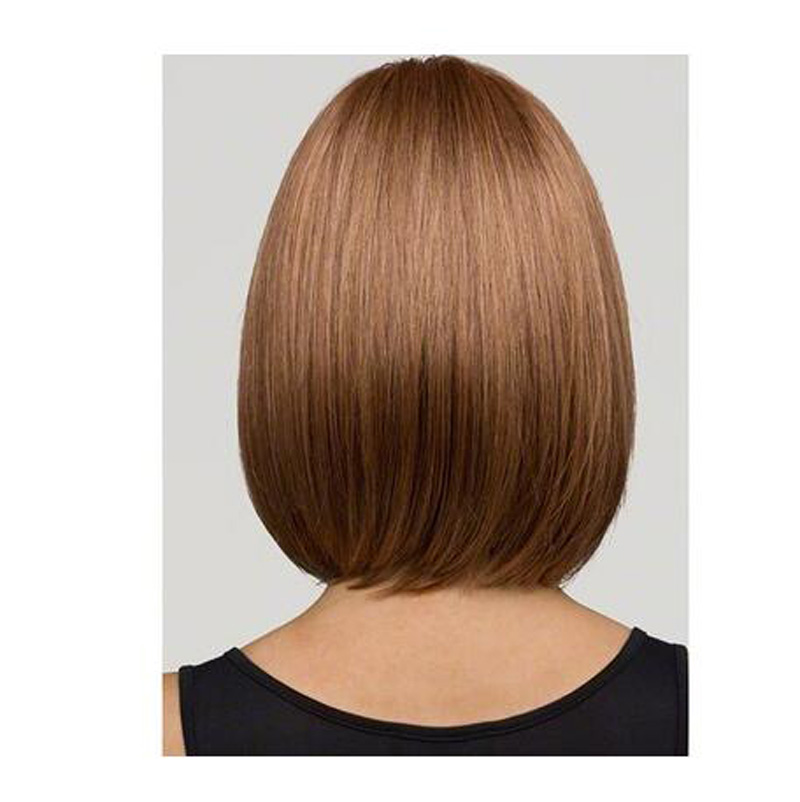 Fashion Short Straight Light Brown Bob Hairstyle Synthetic Hair Wig for Women's Daily Life Cosplay