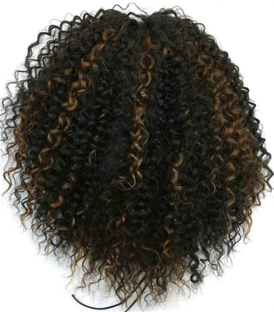 Naturally curly ponytail extension 100 Human hair African american Kinky Curly drawstring ponytail hairpiece women pony tail natural color