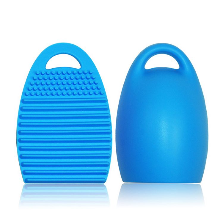 TOP 4 Colors Brushegg Cleaning Makeup Washing Brush Silica Glove Scrubber Board Cosmetic Clean Tools for Travel Life