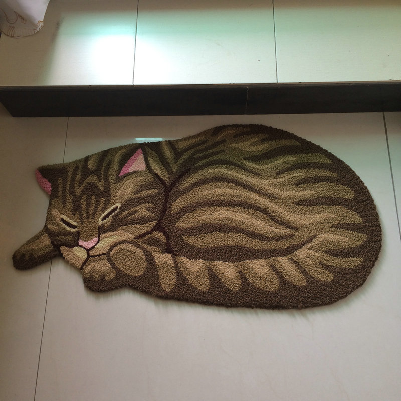 Fashion Hand Hooked Vivid Cat Shaped Mat Living Door Mats Carpet, Novelty Embroidered Porch Doormat Floor Karpet Kitchen Rugs Gift, Gray
Fashion Hand Hooked Vivid Cat Shaped Mat Living Door Mats Carpet, Novelty Embroidered Porch Doormat Floor Karpet Kitchen Rugs Gift, Gray