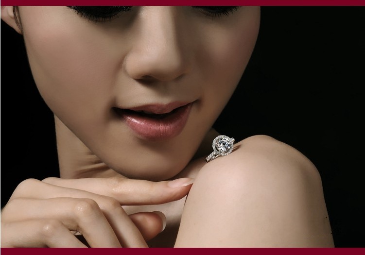 Vecalon Brand Fashion ring Engagement wedding Band ring for women 3ct Cz diamond ring 925 Sterling Silver Female Finger ring