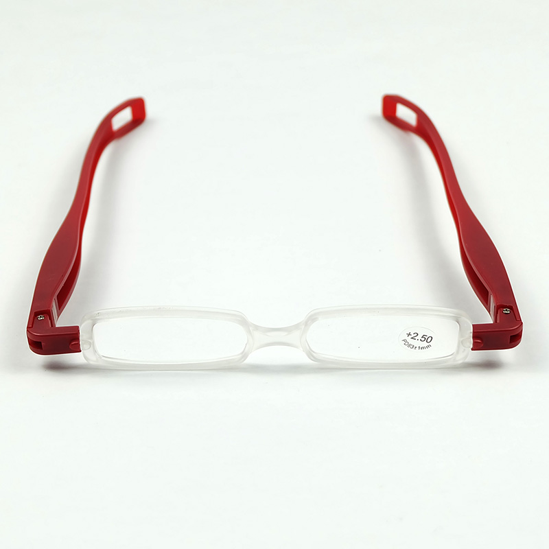 New Arrival Slot Style Legs 4 Colors Rotatable Folding Reading Glasses With Black Protective Plastic Case Wholesale