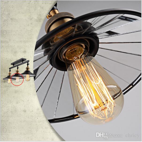 Anqitue led ceiling light vintage pendant lights loft industrial home lighting American countryside restaurant 3 heads chandelier