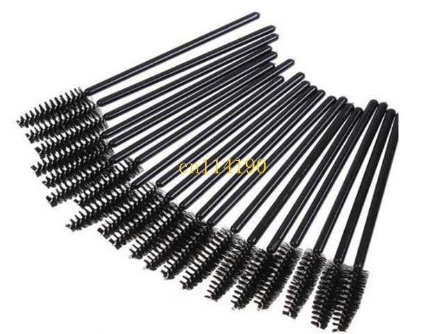 100pcs/lot Free Shipping Cheap Disposable Eyelash Mini Brush Mascara Wands Applicator Spoolers Makeup Cosmetic Eyelash Brush