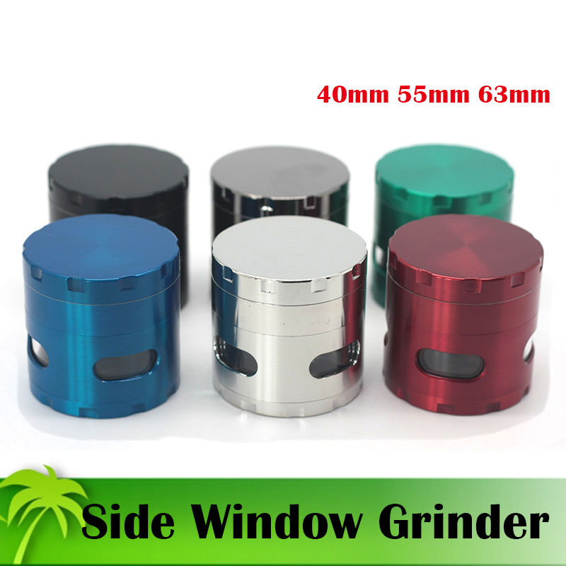 2016 Wholesale Side Window Grinders Herb Grinders kirsite Zinc Grinder Smoking Metal Grinders 4 Layer 40 55 63mm Diameter
2016 Wholesale Side Window Grinders Herb Grinders kirsite Zinc Grinder Smoking Metal Grinders 4 Layer 40 55 63mm Diameter