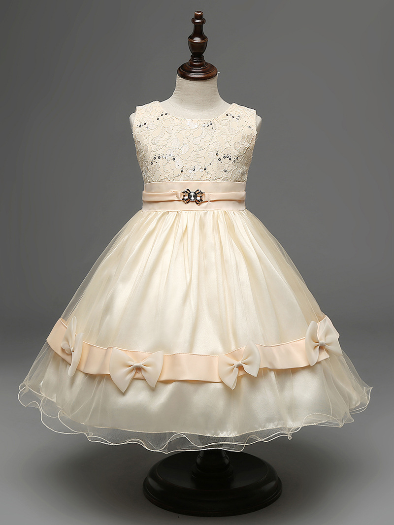 Wholesale Beautiful Flower Girls Dresses for Weddings 2016 Pretty Formal Girls Gowns Cute Bow Tulle Pageant Dress 3 Color EMS/DHL Free, Champagne
Wholesale Beautiful Flower Girls Dresses for Weddings 2016 Pretty Formal Girls Gowns Cute Bow Tulle Pageant Dress 3 Color EMS/DHL Free, Champagne