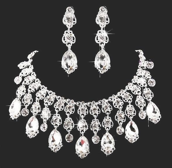 Bridal crowns necklace Headbands Hair Bands Headpieces Bridal tiaras Wedding Jewelries Accessories Silver Crystals Rhinestone Pearls HT0128