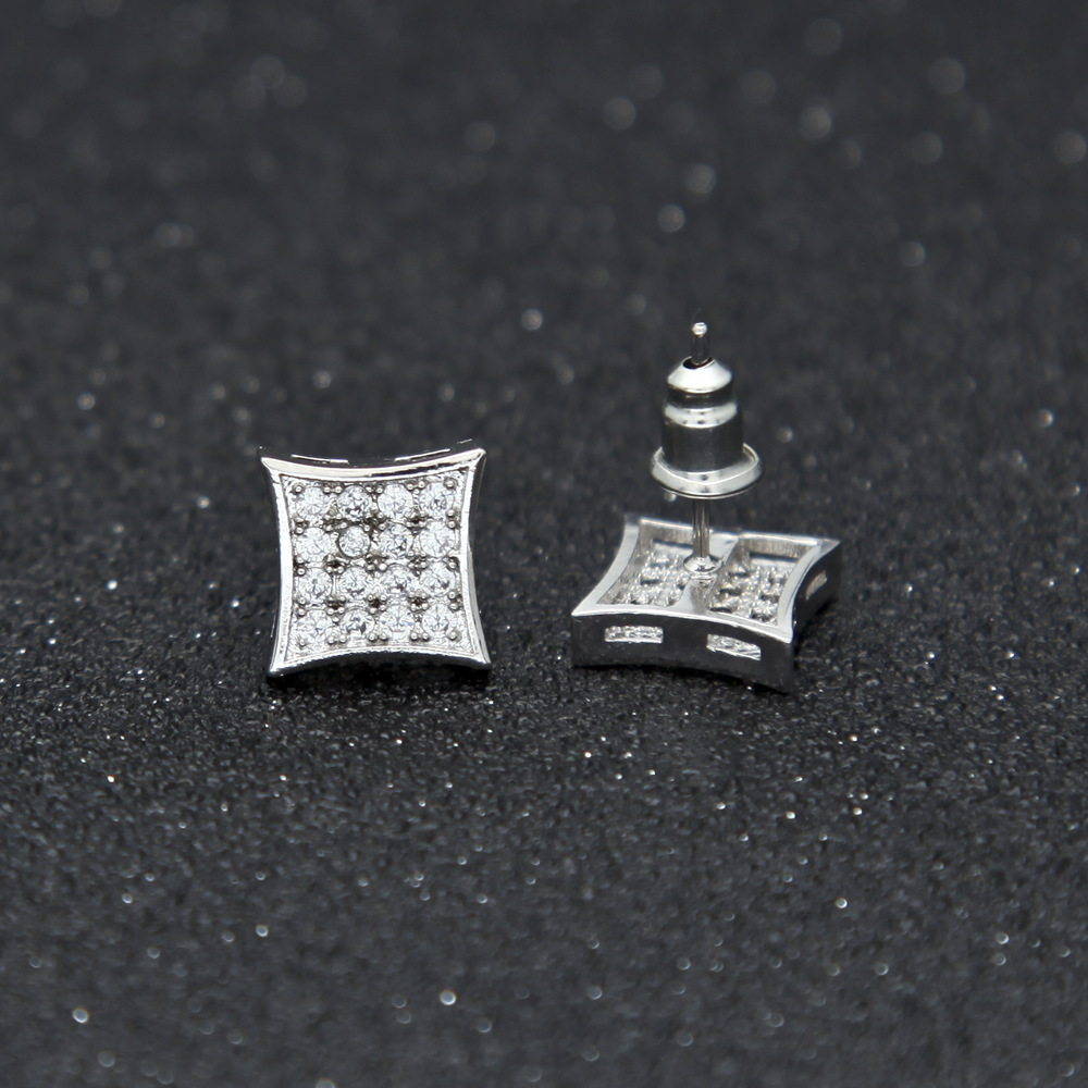 Men Fashion Square Stud Earrings CZ Bling Micro Pave Cubic Zirconia Gold Silver Earring Punk Hiphop Jewelry, Golden;silver
Men Fashion Square Stud Earrings CZ Bling Micro Pave Cubic Zirconia Gold Silver Earring Punk Hiphop Jewelry, Golden;silver