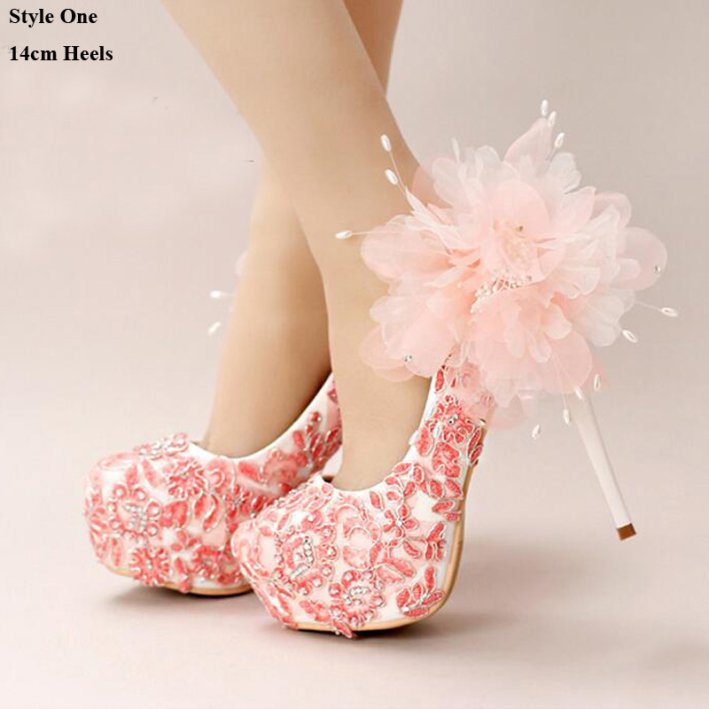 Handmade Lace Appliques Wedding shoes Pink Flower Bridal Dress Shoes Women Beautiful High Heel Shoes Platform Bridesmaid Shoes
Handmade Lace Appliques Wedding shoes Pink Flower Bridal Dress Shoes Women Beautiful High Heel Shoes Platform Bridesmaid Shoes