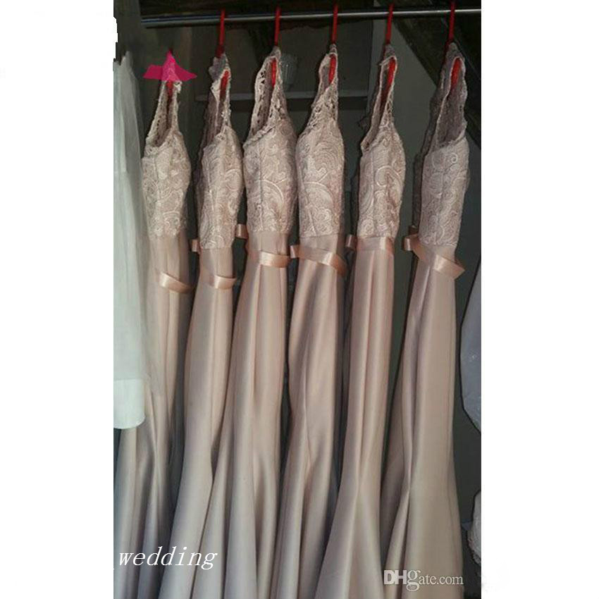 2019 New Arrival Bridesmaid Dress Lace Black Girls Women Wear Formal Maid of Honor Dress For Wedding Party Gown Prom Evening Dress