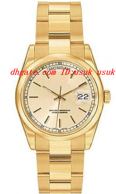 Top Quality Luxury Watches Champagne Index Dial Bracelet 18k Yellow Gold Automatic Men's Watch 36mm Mens Watch Wrist Watches
Top Quality Luxury Watches Champagne Index Dial Bracelet 18k Yellow Gold Automatic Men's Watch 36mm Mens Watch Wrist Watches