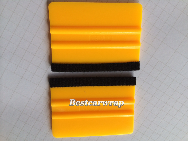 Pro Yellow Felt Squeegee Vehicle Window Vinyl Film Car Wrap Applicator Tools Scraper 100pcs/Lots Free shipping