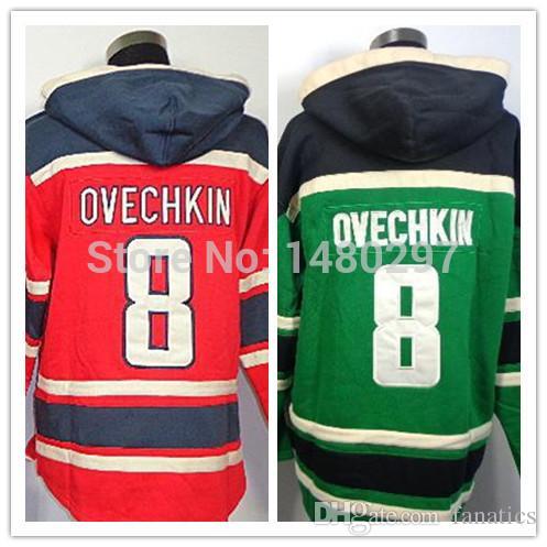 2016 Cheap Alex Ovechkin Hoodie #8 Ice Hockey Jerseys Green Red Hooded Sweatshirt Men&#039;s Embroidery Logos от DHgate WW