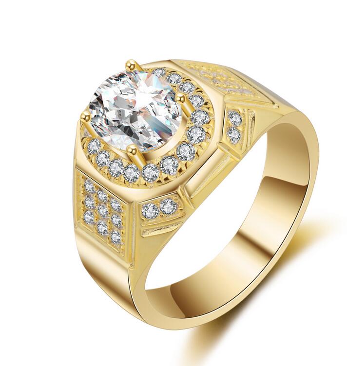 2017 New Arrival Luxury Jewelry 925 Sterling Silver Ovial Pave White Topaz Gemstones CZ Diammon Men Ring for Lover'S Gift Size 8-13