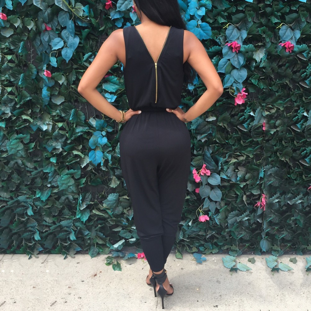 Wholesale- Sexy V Neck Women Clubwear Playsuit Bodycon Party Jumpsuit&Romper Trousers Ladies Romper