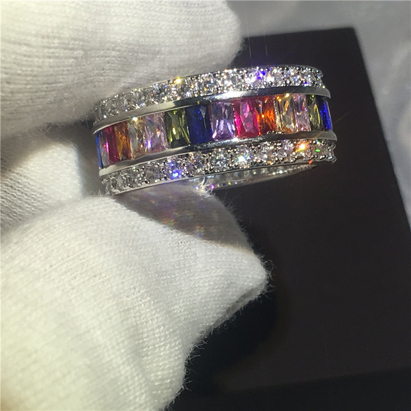 Trending ring 15ct Mitul Colors zircon stone White gold filled Anniversary wedding band rings for women men Bijoux
Trending ring 15ct Mitul Colors zircon stone White gold filled Anniversary wedding band rings for women men Bijoux