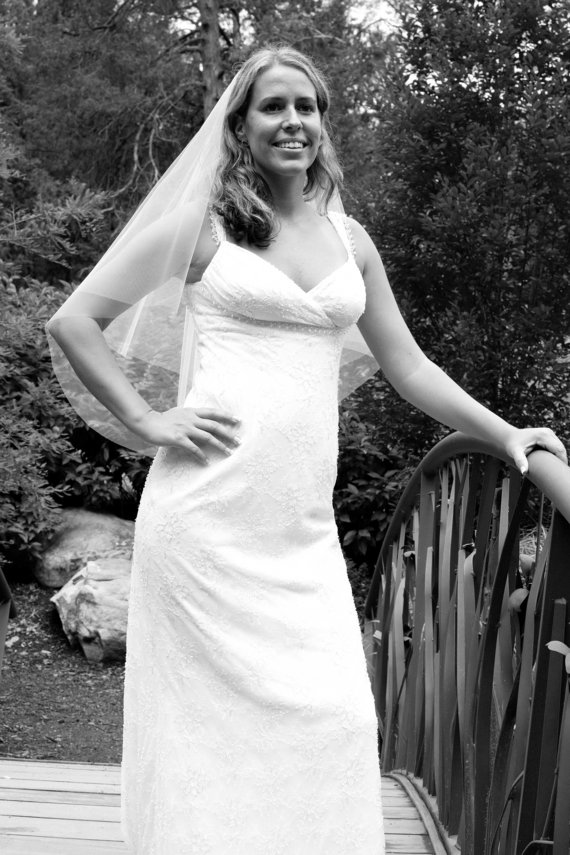 New Hight Qualityr Best Sale Wrist White Ivory Cut Edge Veil Mantilla Veil Bridal Head Pieces For Wedding Dresses